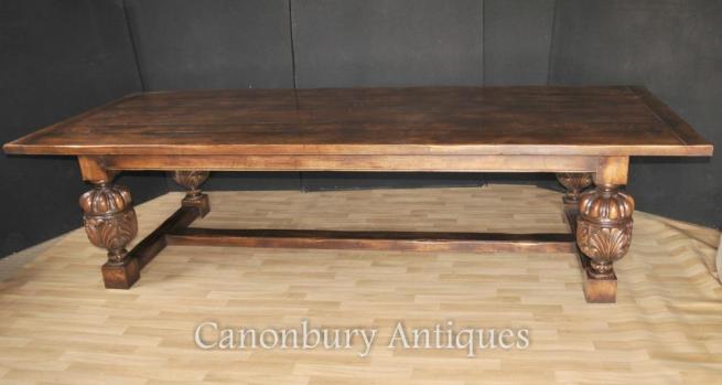 XL 10 ft French Oak Rustic Refectory Kitchen Dining TableXL 10 ft French Oak Rustic Refectory Kitchen Dining Table