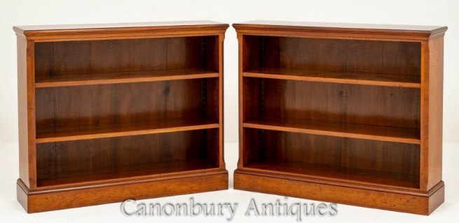 Pair Victorian Open Bookcases in Mahogany Circa 1890