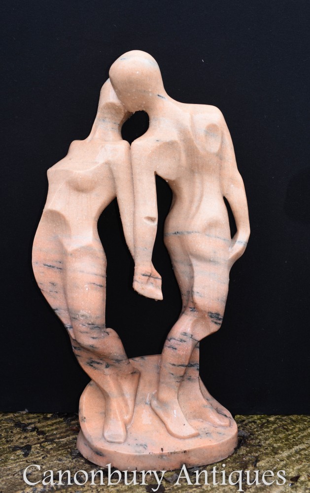 Pink Marble Abstract Garden Sculpture - 101 CM Statue