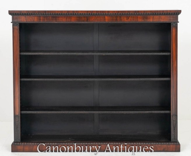 William IV Open Bookcase Antique 19th Century