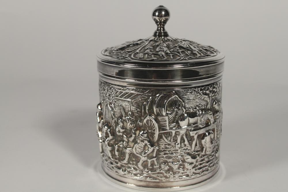 Dutch Silver Plate Trinket Box Casket 1930 Hallmark
