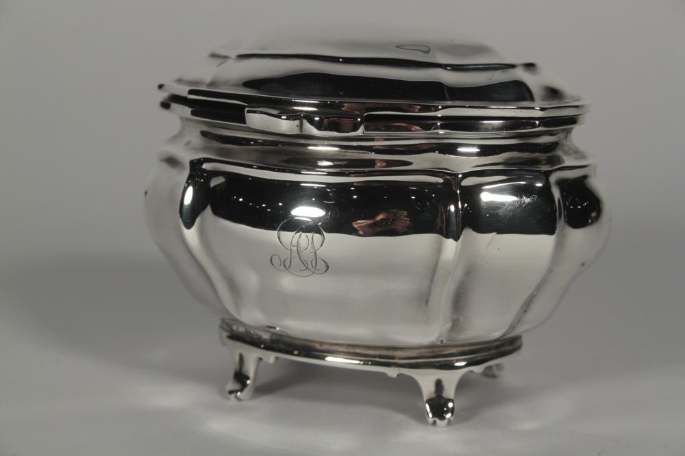 Edwardian Silver Caddy Box London Hallmark 1909
