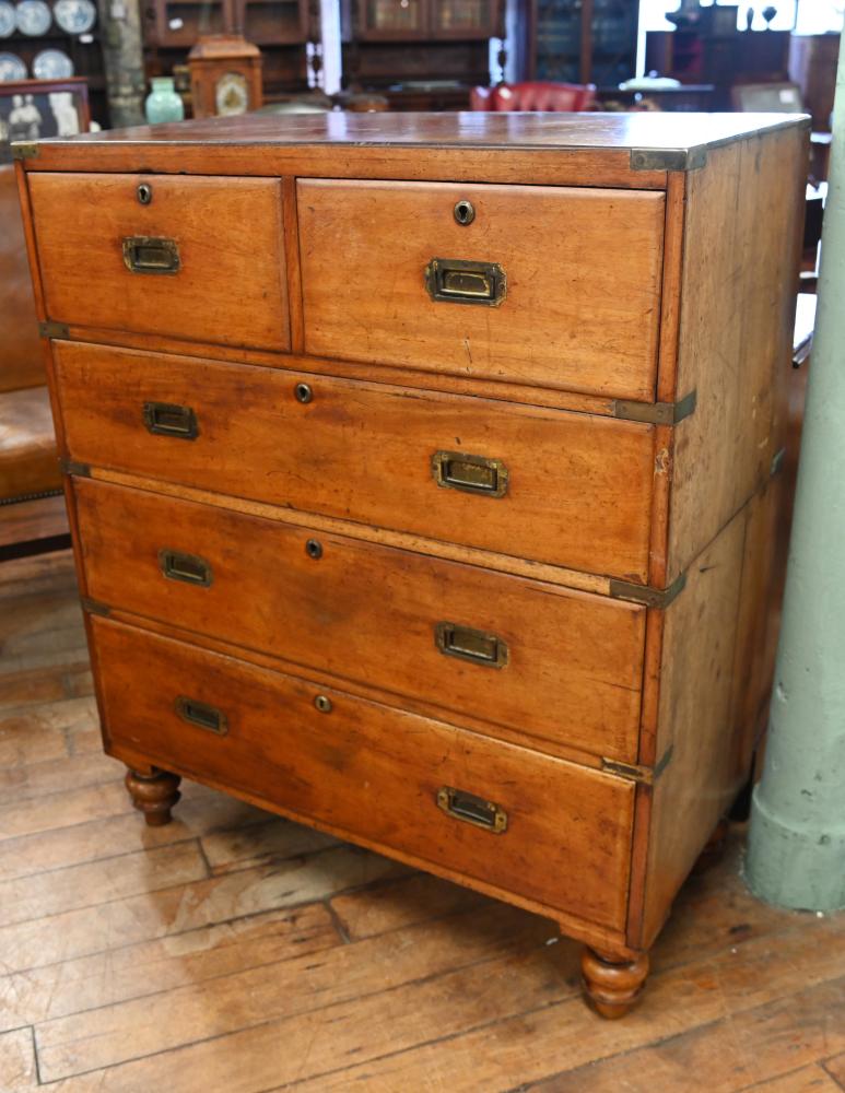 Regency Campaign Chest Military Furniture Mahogany 1810
