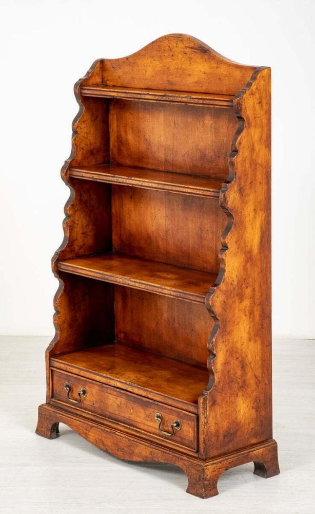 Regency Revival Waterfall Bookcase Cherrywood
