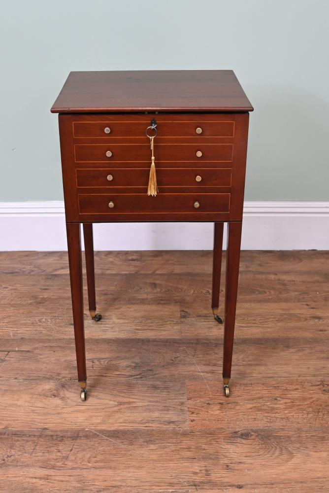 Victorian Collectors Cabinet Chest Mahogany Display 1880