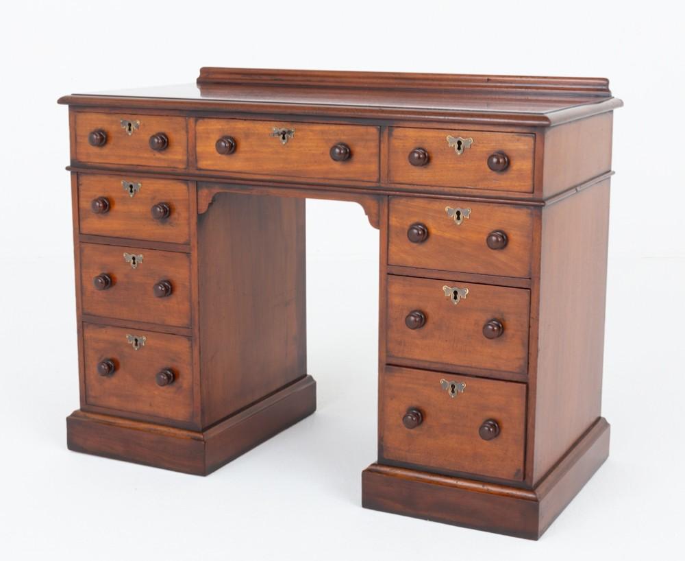 Victorian Pedestal Desk Mahogany 1860
