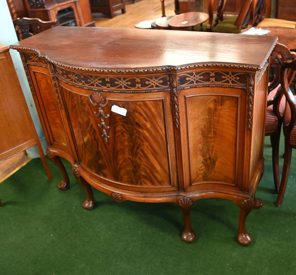 Mahogany Chippendale Sideboard Server Cabinet 1890
