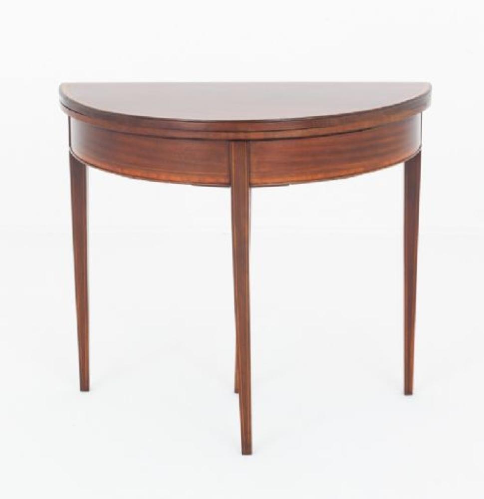 Georgian Revival Card Table Mahogany Games
